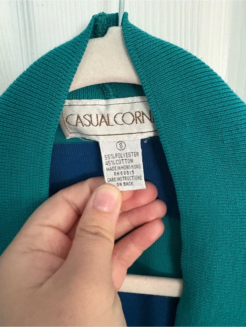 Vintage Nautical Anchor Embroidered Striped Cardigan